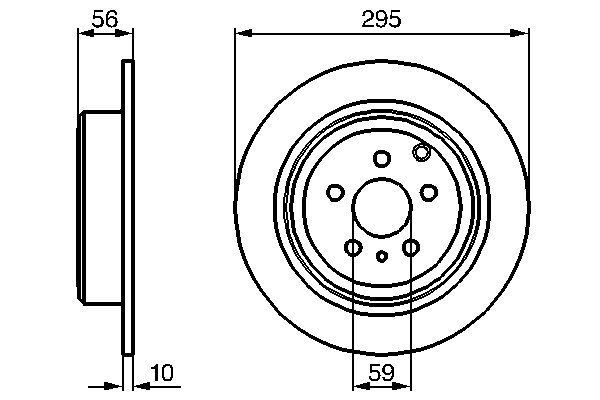 Fiat Ulysse 1994-2002 Arası 2.0 JTD 16V, 2.0, 2.1 TD, 2.0 16V, 2.0 Turbo, 1.9 TD, 1.8 Bosch Marka Arka Fren Diski