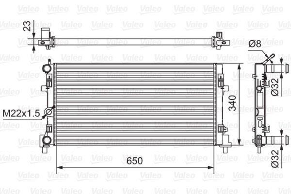 Volkswagen Polo 2009-2013 Arası 1.6 BiFuel Valeo Marka Su Radyatörü