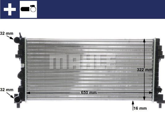 Volkswagen Polo 2009-2013 Arası 1.6 BiFuel, 1.2 TSI Mahle Marka Su Radyatörü
