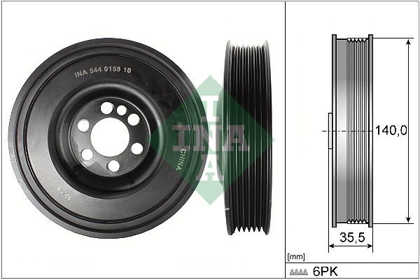 Volkswagen Golf 2003-2014 Arası 2.0 GTI, 2.0 GTi, 2.0 R 4motion INA Marka Krank Kasnağı
