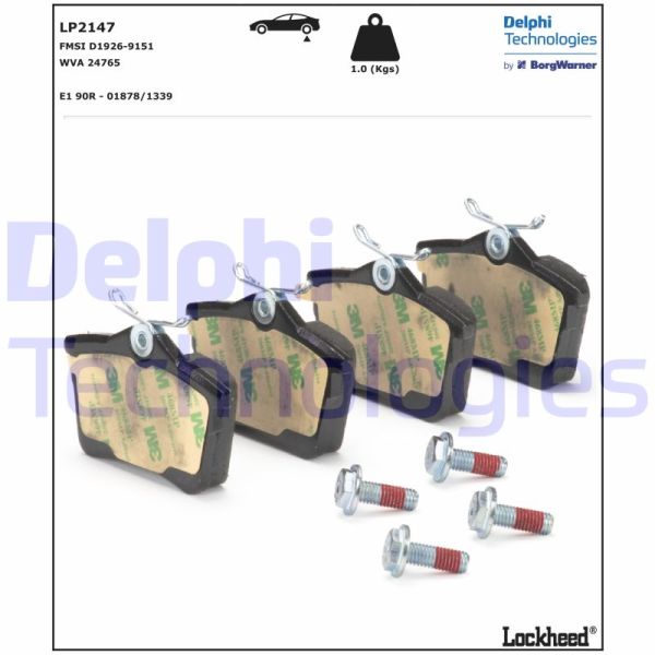 Peugeot 308 2007-2016 Arası 1.6 BioFlex, 1.6 THP Delphi Marka Arka Balata
