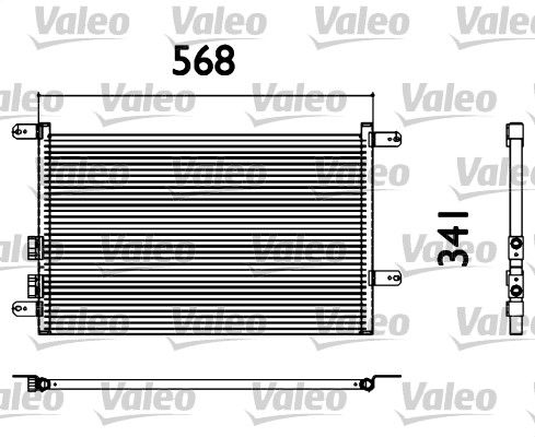 Alfa Romeo 156 1997-2006 Arası 1.6 16V T.SPARK, 1.6 16V T.SPARK., 2.4 JTD, 1.9 JTD, 2.5 V6 24V, 2.0 16V T.SPARK, 1.8 16V T.SPARK Valeo Marka Klima Radyatörü