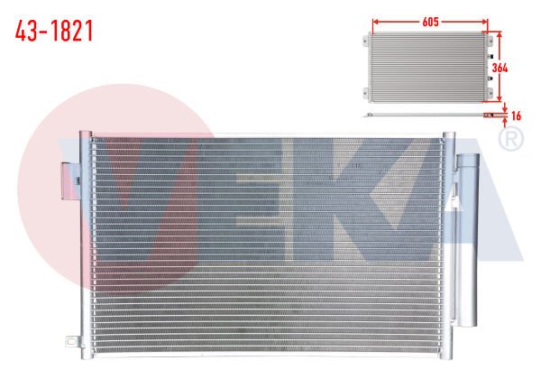 Egea 1.4 Fire Klima Radyatörü (Brazing) Veka 43-1821