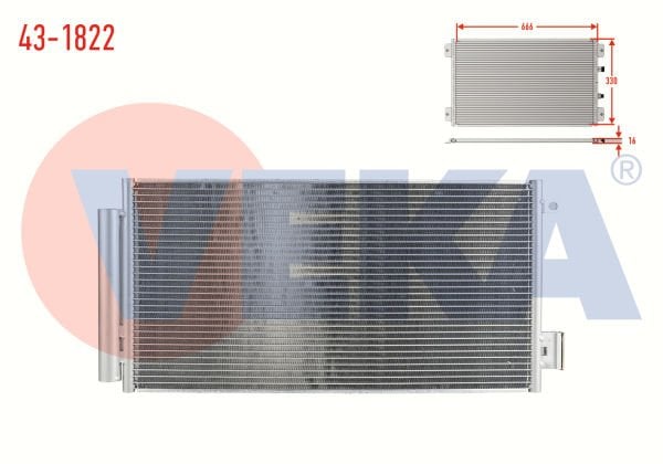 Egea 1.6 Multijet Klima Radyatörü Veka 43-1822