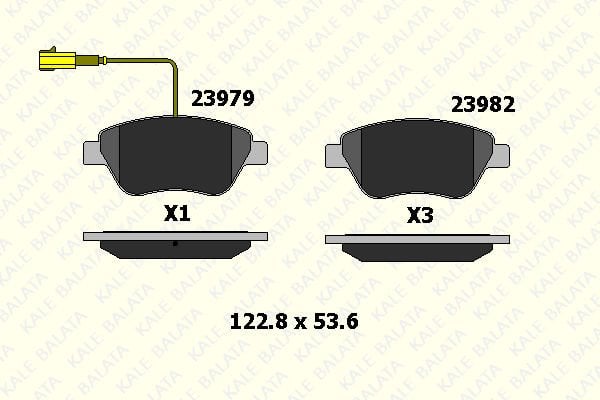 Fiat Punto Evo 2008-2012 Arası 1.2, 1.3 D Multijet Kale Marka Ön Balata