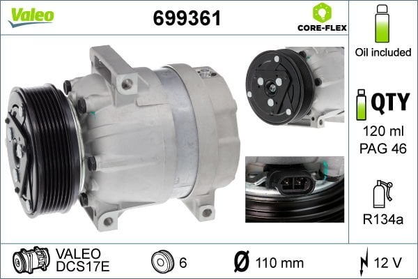 Renault Megane 1995-2004 Arası 1.9 dTi Valeo Marka Klima Kompresörü