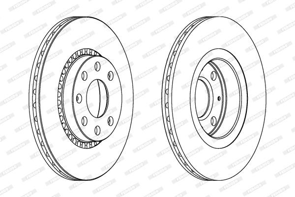Opel Tigra 1994-2000 Arası 1.4 16V, 1.6 16V Ferodo Marka Ön Havalı Fren Diski