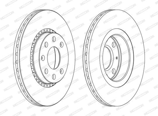Opel Tigra 1994-2000 Arası 1.4 16V, 1.6 16V Ferodo Marka Ön Havalı Fren Diski