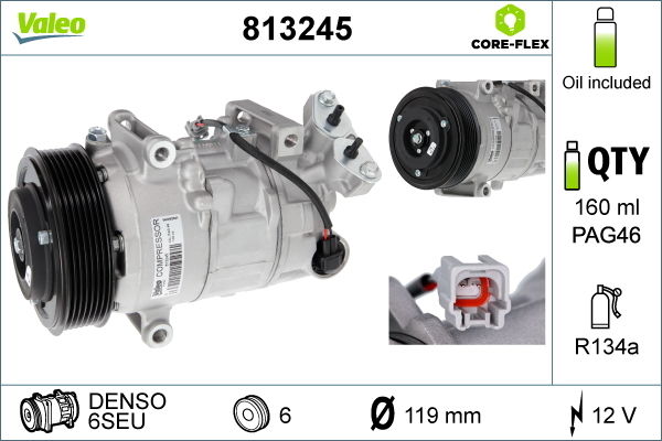 Renault Megane 2008-2014 Arası 2.0 TCe Valeo Marka Klima Kompresörü