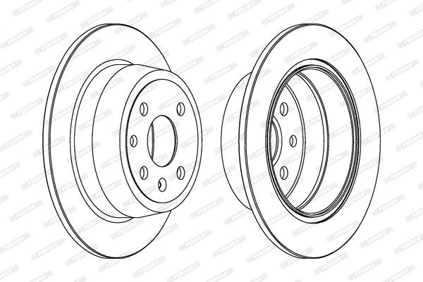Opel Astra 1991-2001 Arası 1.8 i 16V, 1.7 TDS, 2.0 i, 1.8 i, 1.6 Si, 1.4 Si, 1.6 i Ferodo Marka Arka Fren Diski
