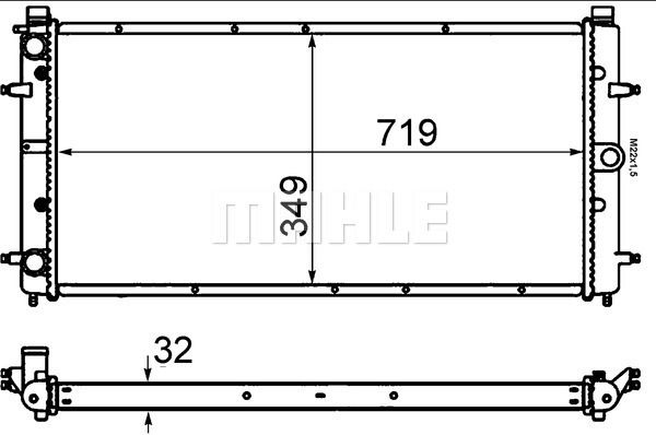 Volkswagen Transporter 1990-2004 Arası 2.4 D Syncro, 2.5 Syncro, 1.9 TD, 2.5, 1.9 D, 1.8, 2.4 D, 2.0 Mahle Marka Su Radyatörü