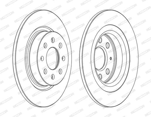 Fiat Punto 2005-2016 Arası 1.9 D Multijet, 1.4 16V, 1.6 D Multijet, 1.4 T-Jet, 1.4, 1.4 Multi Air Ferodo Marka Arka Fren Diski
