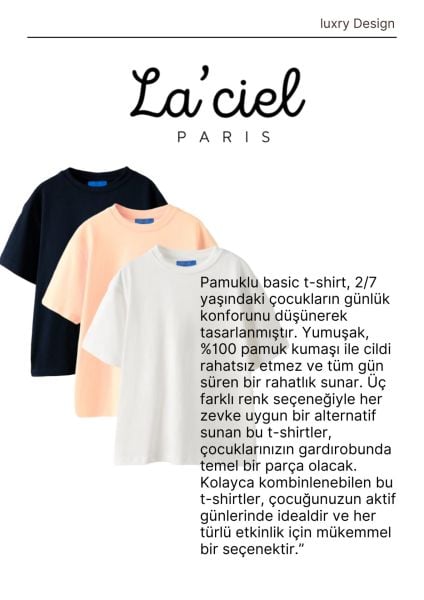 La'ciel Paris Basic Tişört - Beyaz