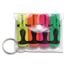 Edding 7 Mini Fosforlu Kalem, 4‘lü Set, Canlı Renkler
