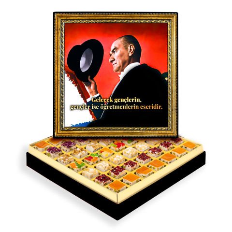 Öğretmenlerin Eseri Çerçeveli Tablo Kutuda Çerezli Nugat