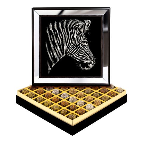 Ayna Çerçeveli Zebra Kutuda Şeker İlavesiz Lokma