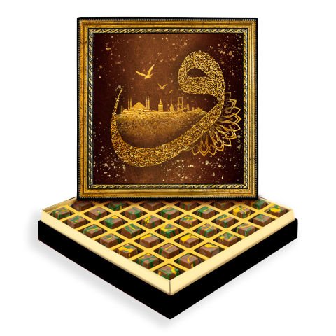 Vav Çerçeveli Tablo Kutuda Dubai Çikolatası