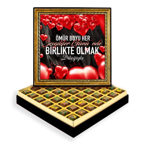 Ömür Boyu Çerçeveli Tablo Kutuda Dubai Çikolatası