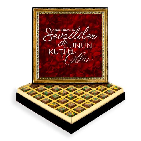 Canım Sevgilim Çerçeveli Tablo Kutuda Dubai Çikolatası