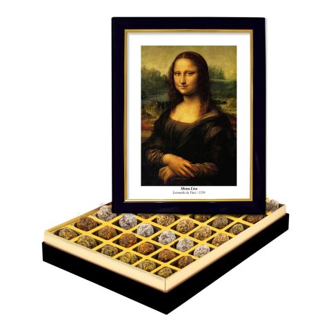 Modern Çerçeveli Mona Lisa Kutuda Şeker İlavesiz Lokma