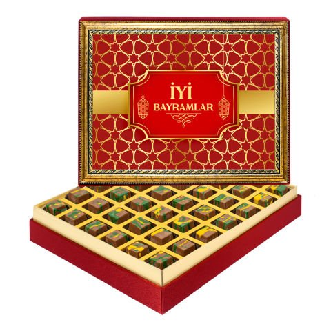 İyi Bayramlar Çerçeveli Tablo Kutuda Dubai Çikolatası