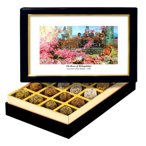 Modern Çerçeveli Heliogabalus'un Gülleri Kutuda Şeker İlavesiz Lokma Orta Boy (430 g)
