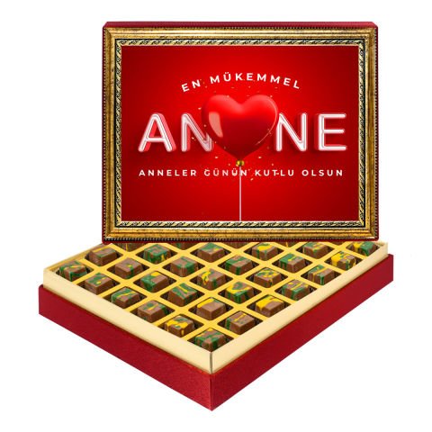 Mükemmel Anne Çerçeveli Tablo Kutuda Dubai Çikolatası