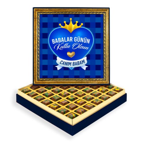 Canım Babam Çerçeveli Tablo Kutuda Dubai Çikolatası