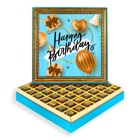 Happy Birthday Çerçeveli Tablo Kutuda Dubai Çikolatası