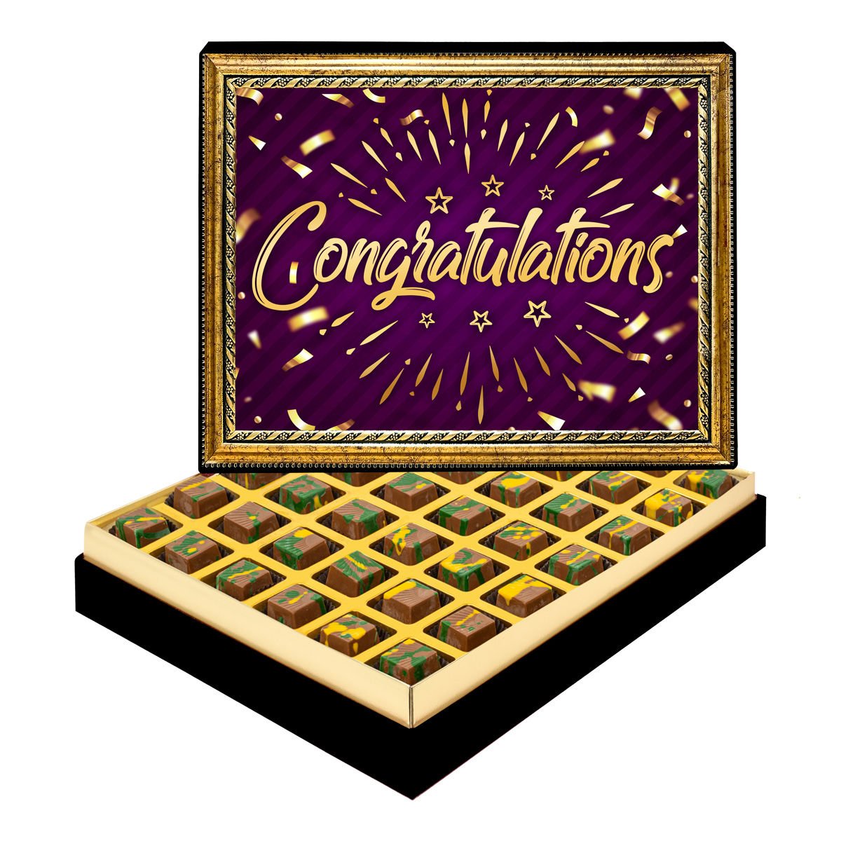 Congratulations Çerçeveli Tablo Kutuda Dubai Çikolatası