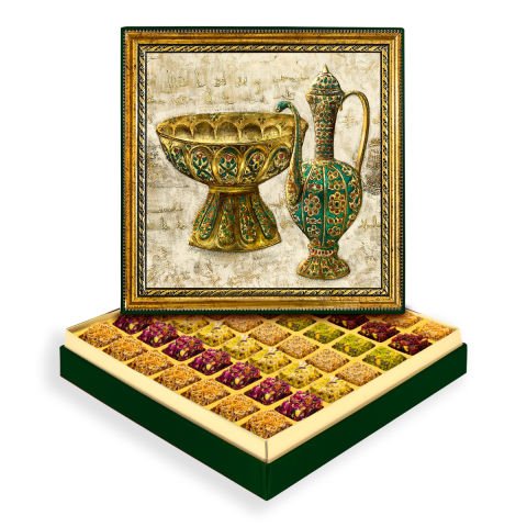 Zümrüt Kase Çerçeveli Tablo Kutuda Lokum