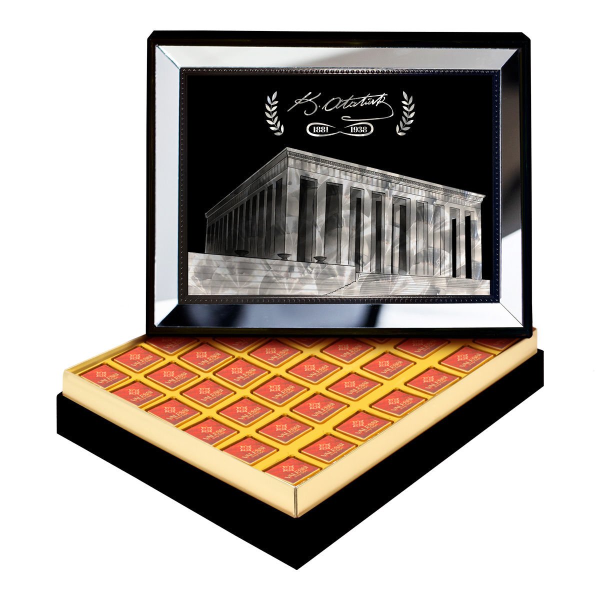 Ayna Çerçeveli Anıtkabir Kutuda Logolu Çikolata