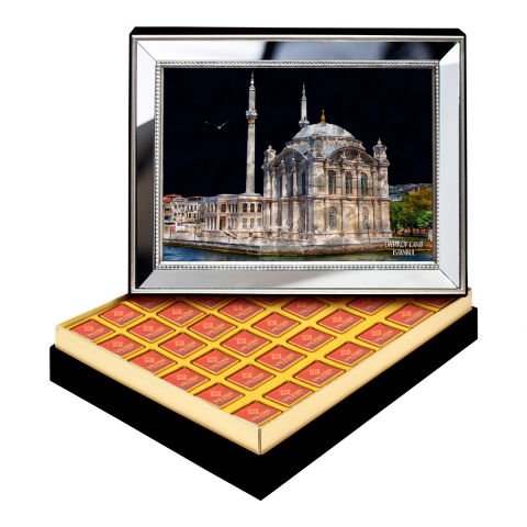 Ayna Çerçeveli Ortaköy Camii Kutuda Logolu Çikolata