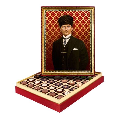 Kalpaklı Atatürk Çerçeveli Tablo Kutu