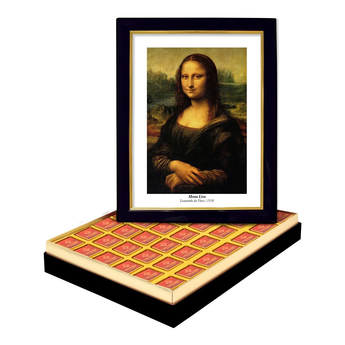 Modern Çerçeveli Mona Lisa Kutuda Logolu Çikolata