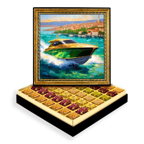 Lüks Tekne Çerçeveli Tablo Kutuda Lokum
