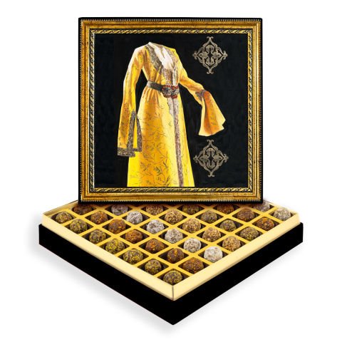 Etnik Kaftan Çerçeveli Tablo Kutuda Şeker İlavesiz Lokma