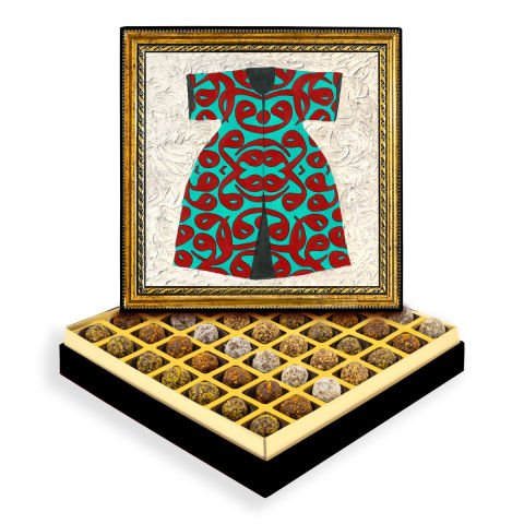 Vavlı Kaftan Çerçeveli Tablo Kutuda Şeker İlavesiz Lokma