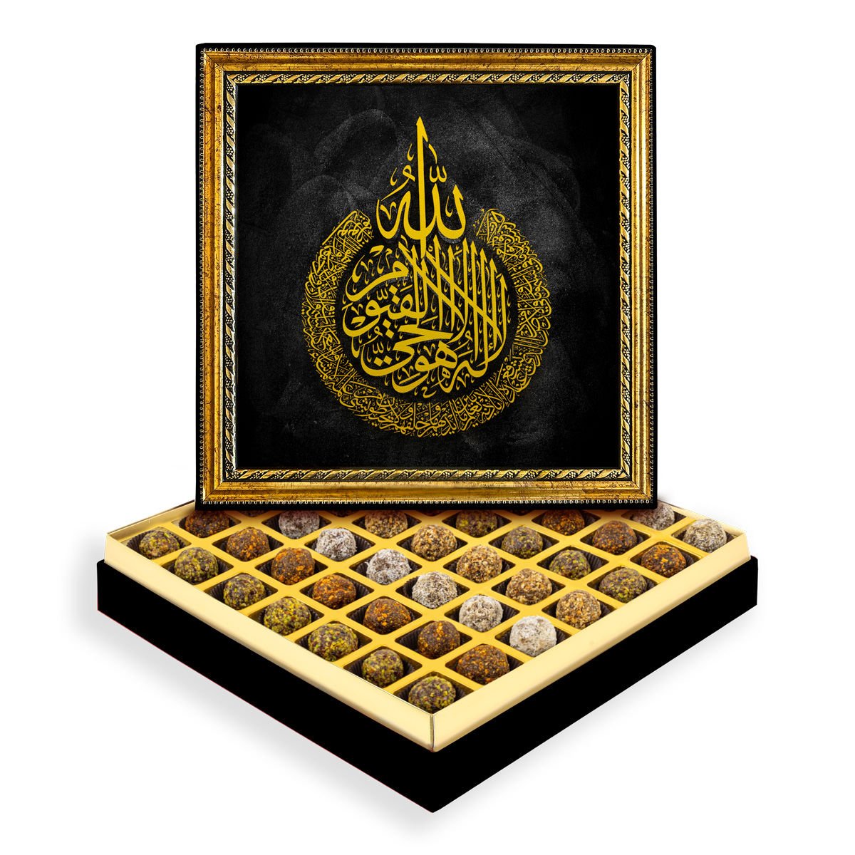 Ayet-el Kürsi Çerçeveli Tablo Kutuda Şeker İlavesiz Lokma