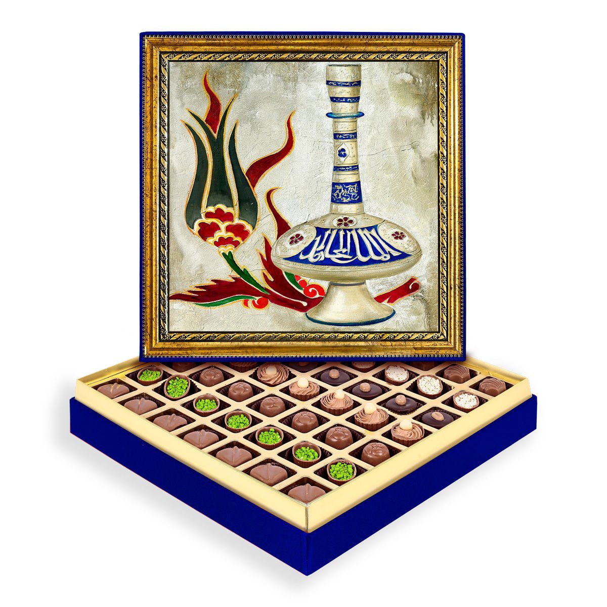 Lale ve Vazo Çerçeveli Tablo Kutu
