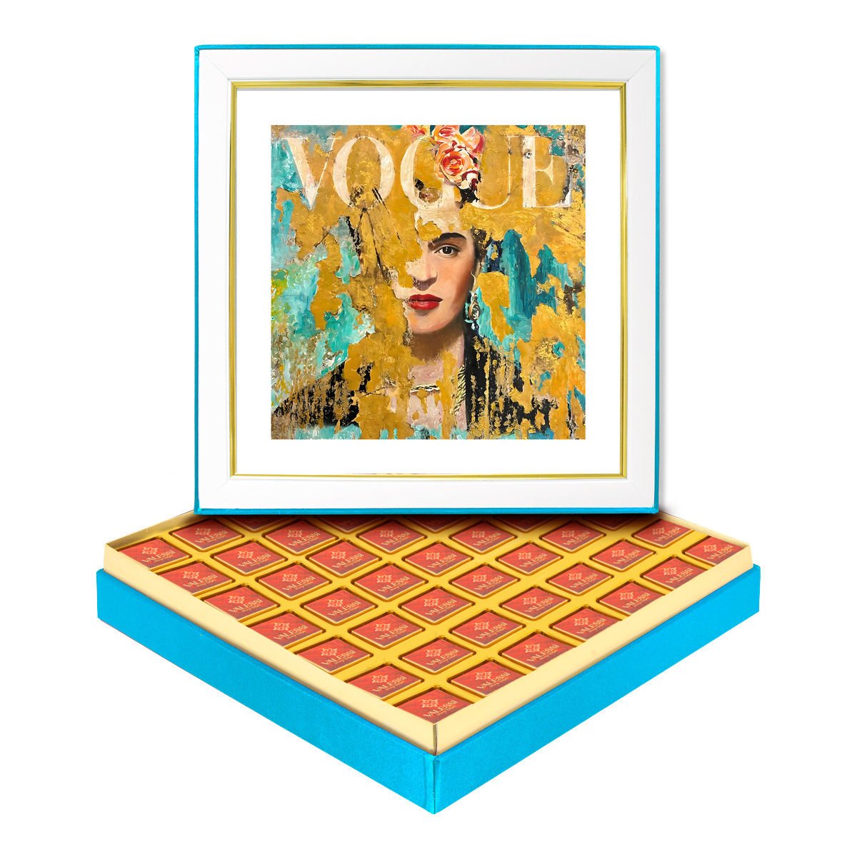 Modern Çerçeveli Frida Kutuda Logolu Çikolata