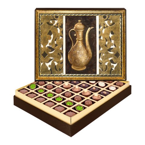 Desenli İbrik Çerçeveli Tablo Kutu