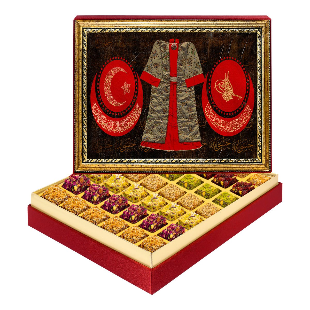 Bayraklı Kaftan Çerçeveli Tablo Kutuda Lokum