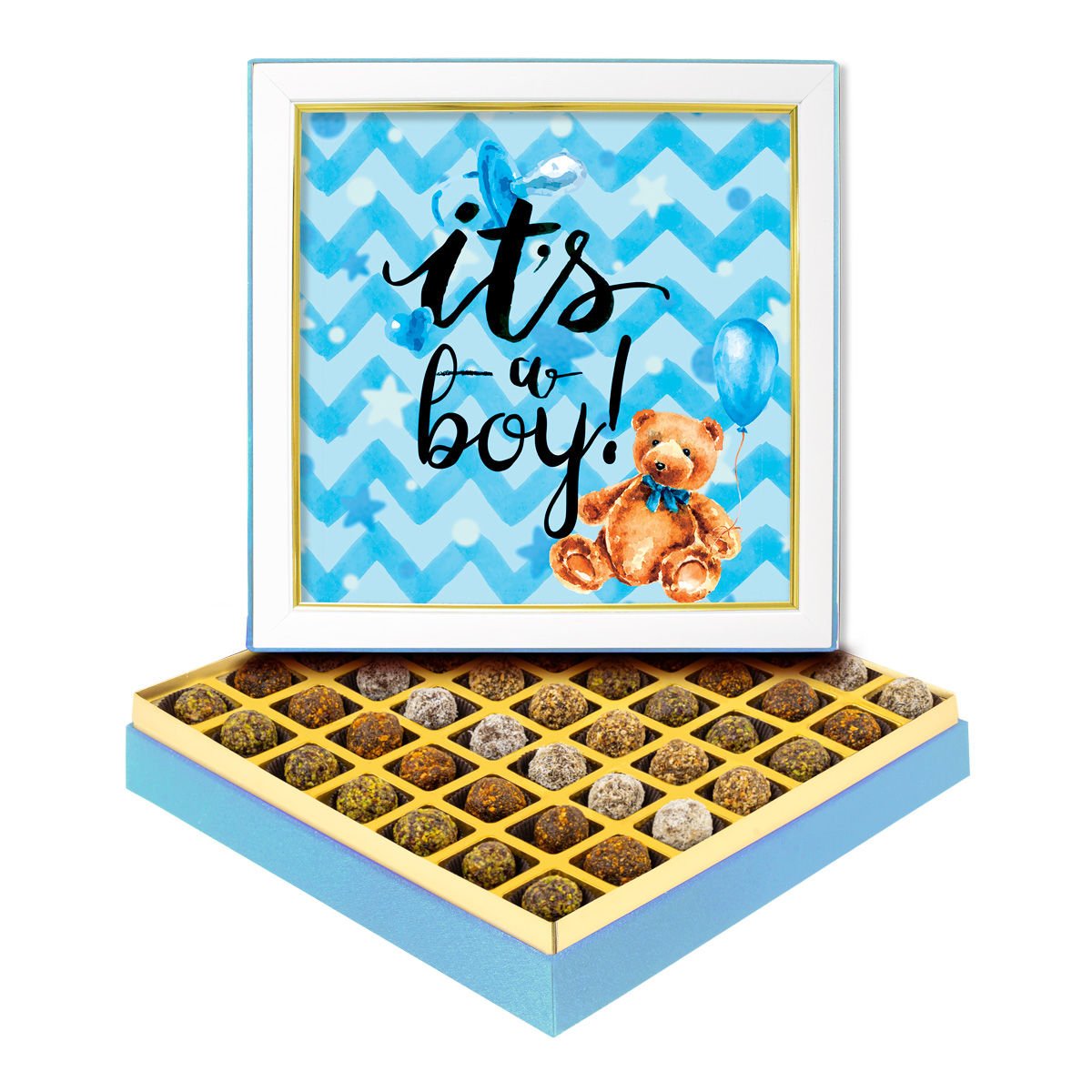 It's a Boy Çerçeveli Tablo Kutuda Şeker İlavesiz Lokma