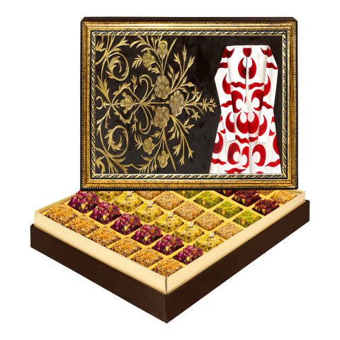 Çintemani Kaftan Çerçeveli Tablo Kutuda Lokum