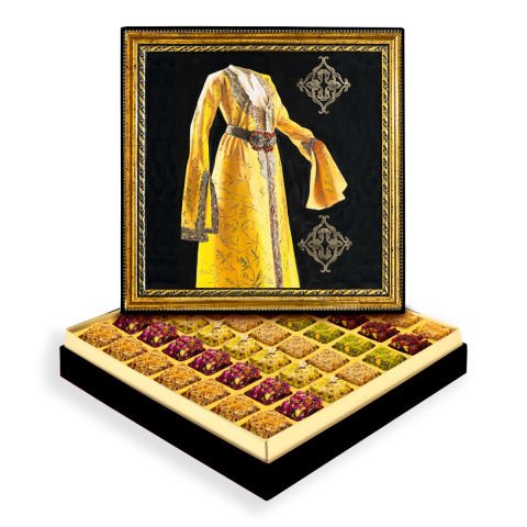 Etnik Kaftan Çerçeveli Tablo Kutuda Lokum