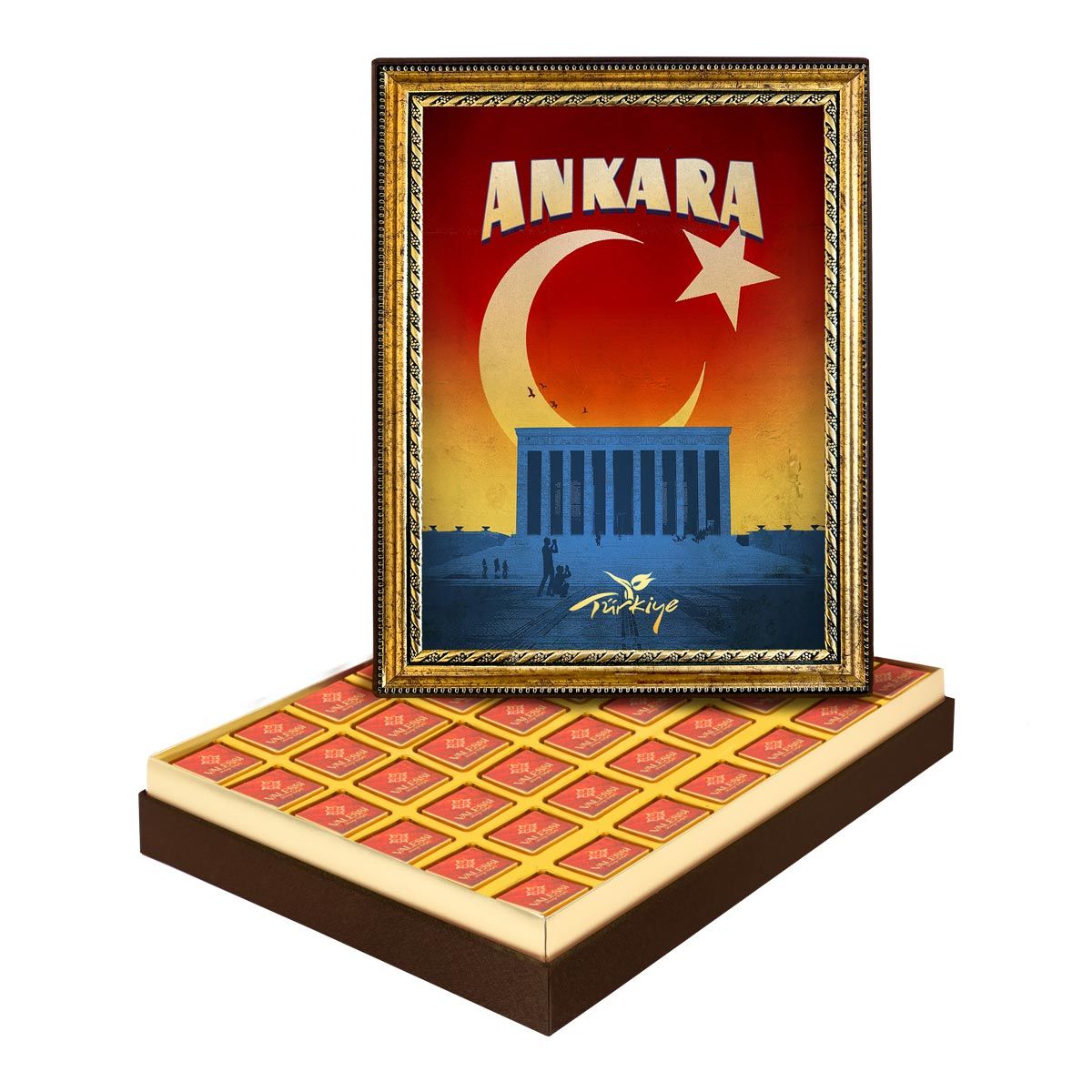 Ankara Çerçeveli Tablo Kutuda Logolu Çikolata