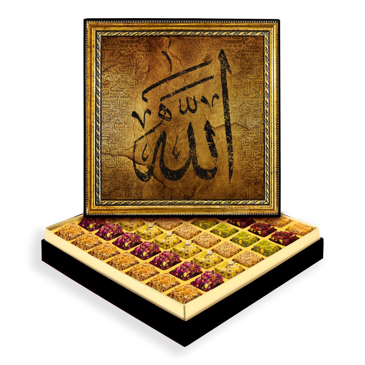 Allah Çerçeveli Tablo Kutuda Lokum