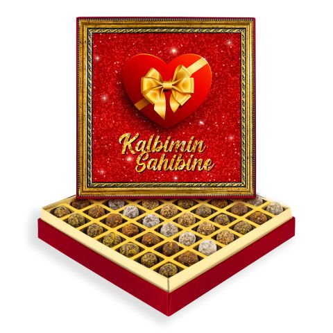 Kalbimin Sahibine Çerçeveli Tablo Kutuda Şeker İlavesiz Lokma