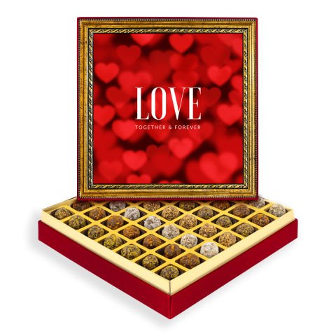 Love Çerçeveli Tablo Kutuda Şeker İlavesiz Lokma